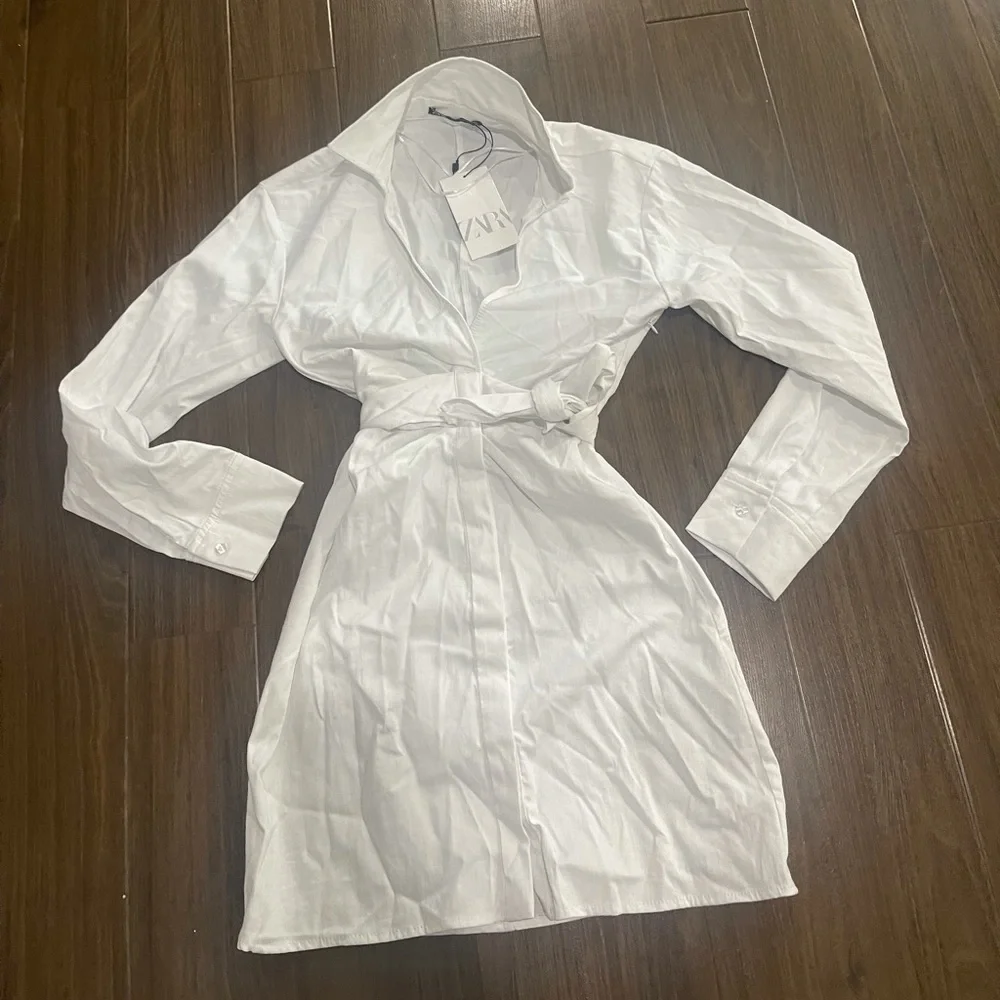Zara white belted dress - Picture 4 of 10